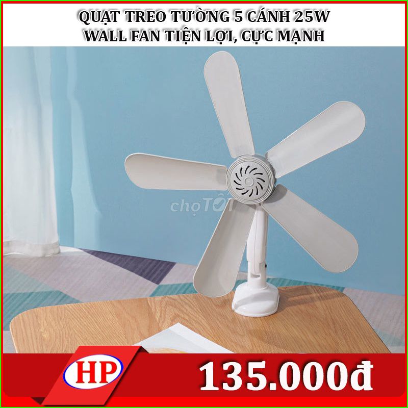 Quạt treo tường Trắng 25W 5 cánh. Mua bán Quạt tại Quận Ninh Kiều Cần Thơ được đăng bởi GIA DỤNG VÀ ĐIỆN TỬ HIỆP PHÁT CẦN THƠ hình 1