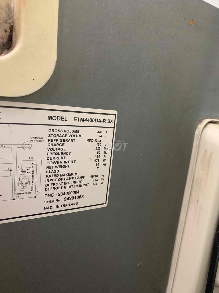 Tủ lạnh Electrolux 440L Thái Lan. Mua bán Tủ lạnh tại Quận Đống Đa Hà Nội được đăng bởi D U C M I N H hình 1