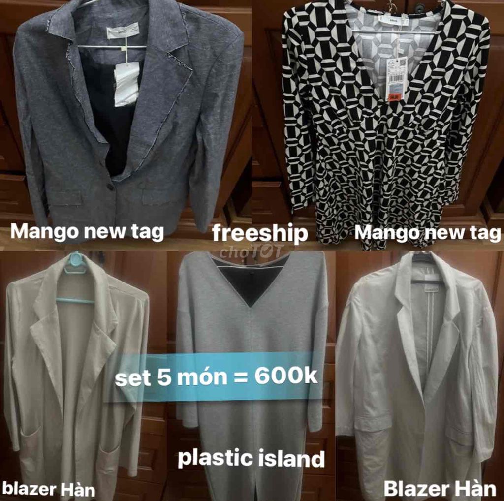 #600k set 5 món mango new tag,váy áo Hàn Quốc