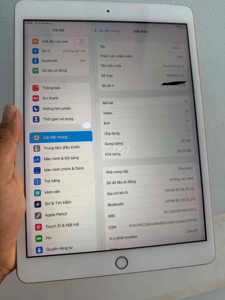 Apple iPad Gen 7 32GB Vàng hồng. Mua bán Máy tính bảng tại Quận Bình Thạnh Tp Hồ Chí Minh được đăng bởi Trần Hữu Quang hình 1