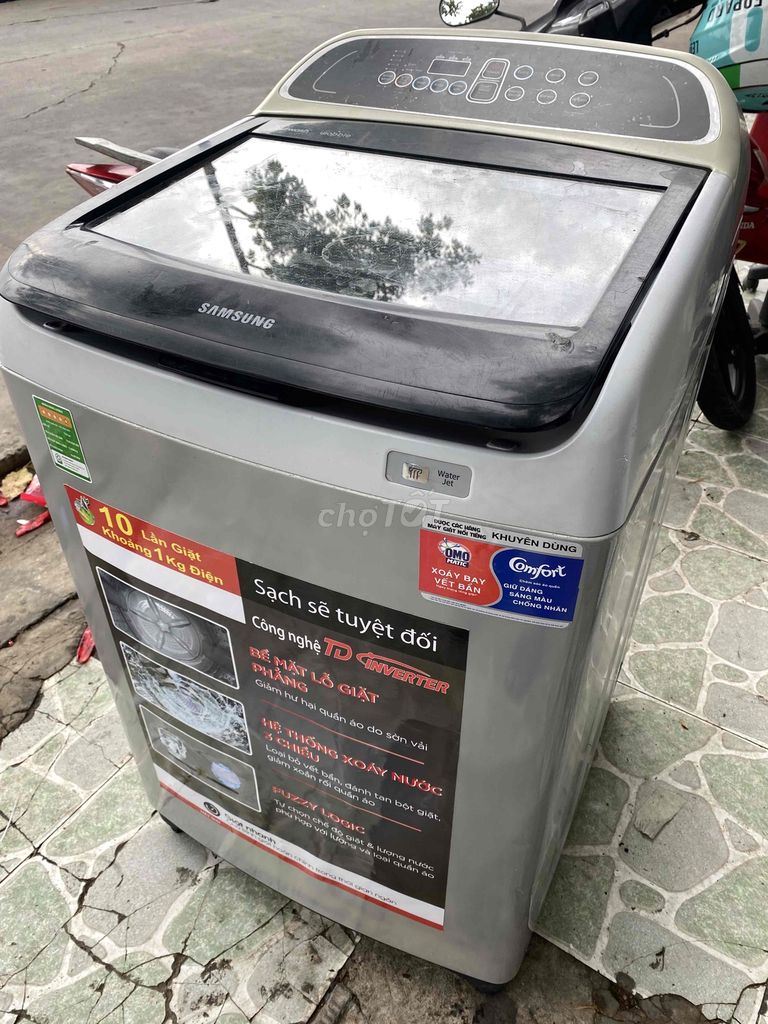 Máy giặt Samsung 10kg cửa trên Inverter Bạc. Mua bán Máy giặt tại Thị xã Bến Cát Bình Dương được đăng bởi Huỳnh Dương hình 1