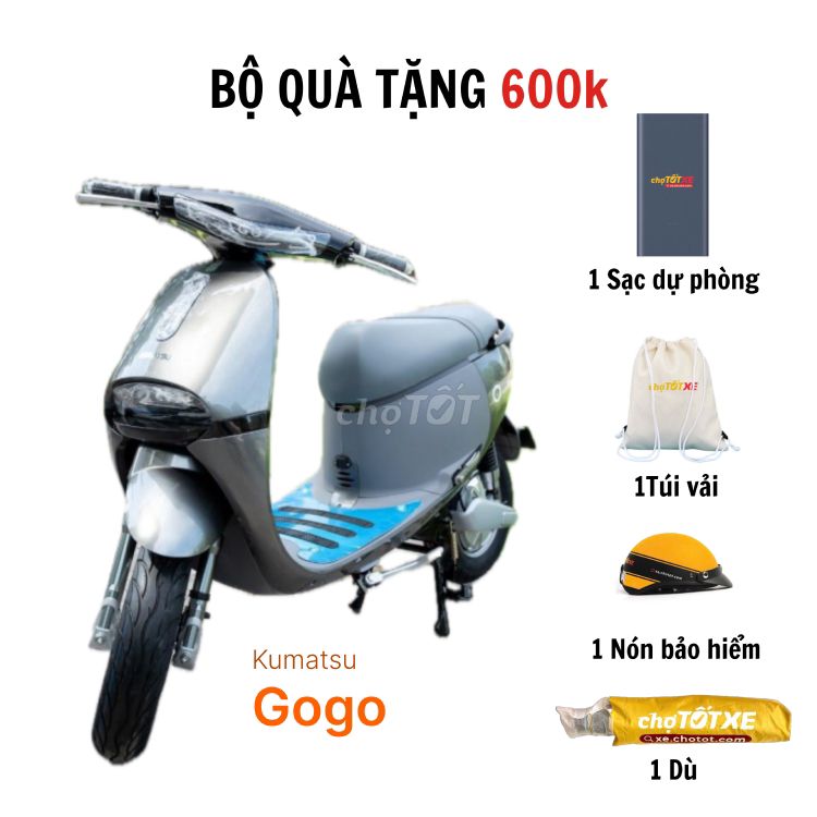 XE ĐIỆN KUMATSU GOGO 2024 XÁM BÓNG