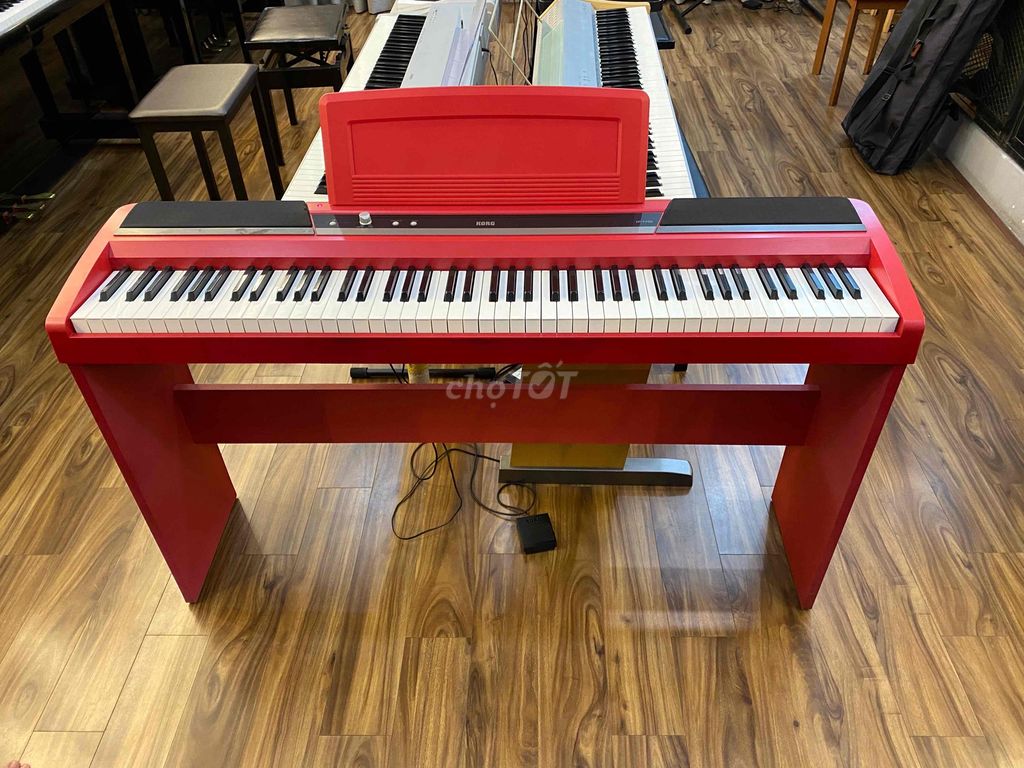 Piano Nhật Korg Sp170s màu đỏ rất đẹp