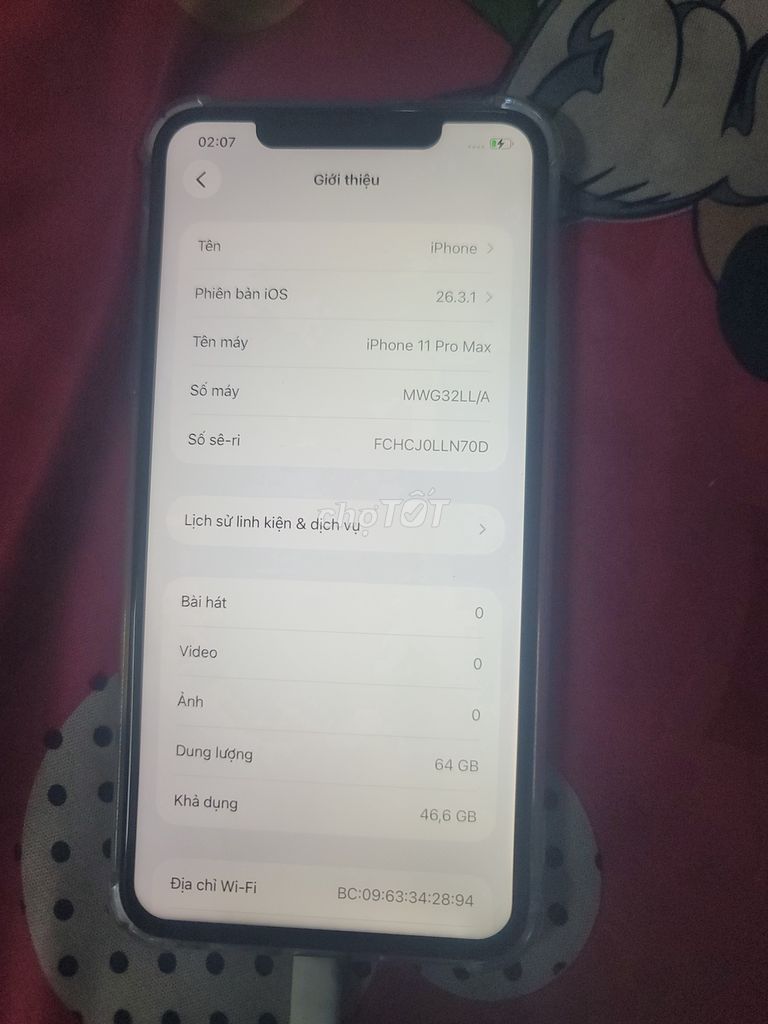iPhone 11 Pro Max 64GB Bạc. Mua bán Điện thoại tại Thành phố Phan Rang-Tháp Chàm Ninh Thuận được đăng bởi Son huynh hình 1