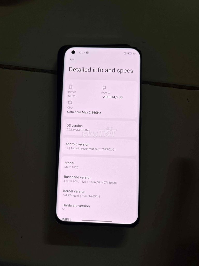 Xiaomi Mi 11 256GB Đã sử dụng. Mua bán Điện thoại tại Huyện Hóc Môn Tp Hồ Chí Minh được đăng bởi Tuấn Đồ Dõm hình 1