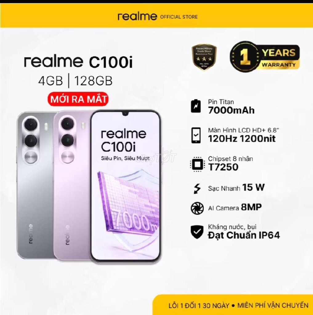 Realme C100i 128GB Xám Chạng Vạng. Mua bán Điện thoại tại Quận Hà Đông Hà Nội được đăng bởi Vân  hình 1