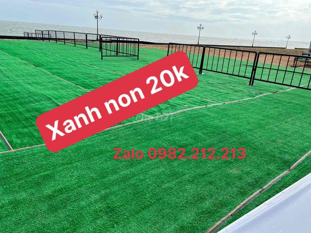 Thảm cỏ nhân tạo xanh non thanh lý 20k