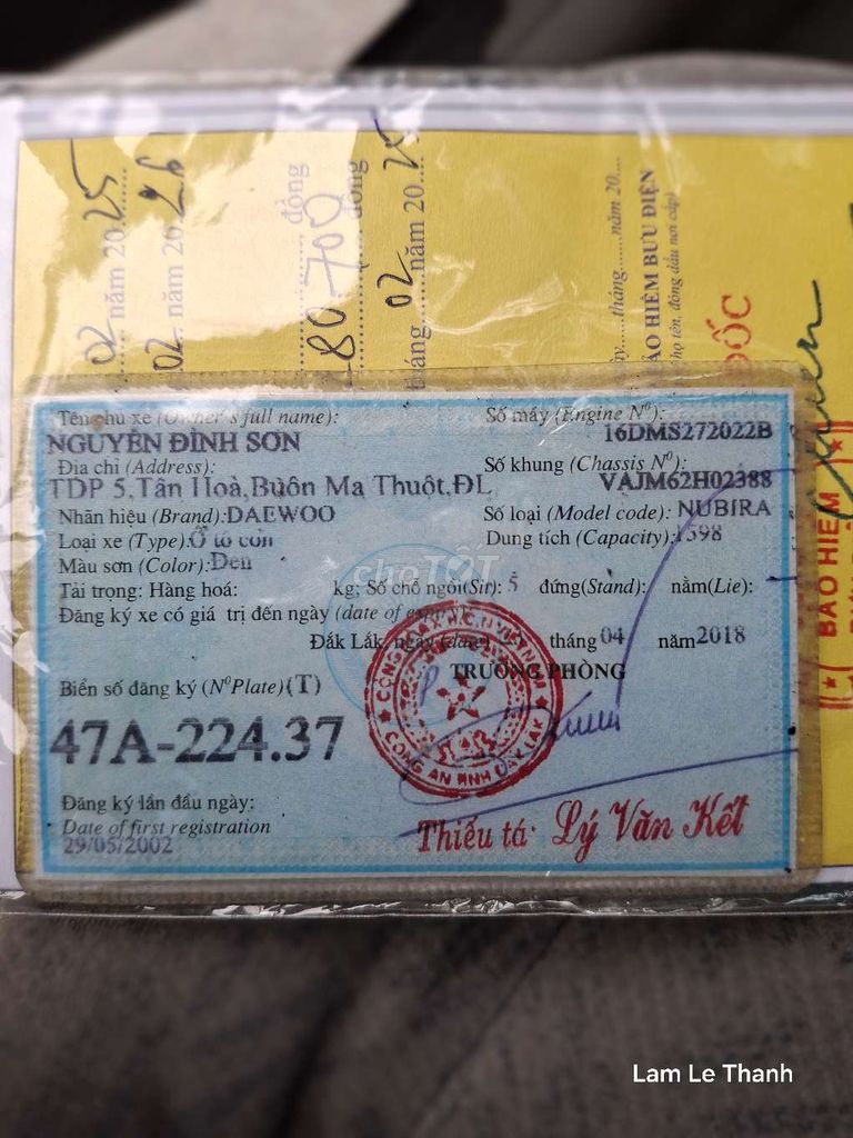 DAEWOO NUBIRA 2002 Đen. Mua bán Ô tô tại Thành phố Tân An Long An được đăng bởi Mai Đào hình 19