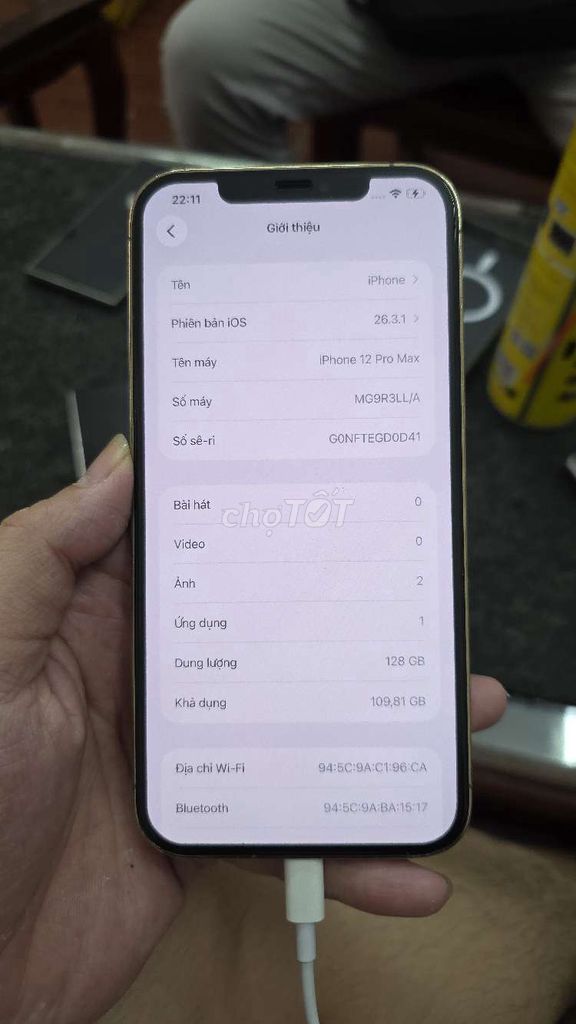 IP 12 Pro Max 128GB Vàng zin all. Mua bán Điện thoại tại Quận Thanh Xuân Hà Nội được đăng bởi Shandp thanh xuân hình 1