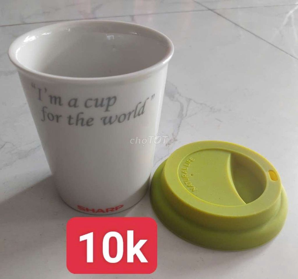 Vỏ bình đựng gas, nồi đất tráng men, ly có nắp