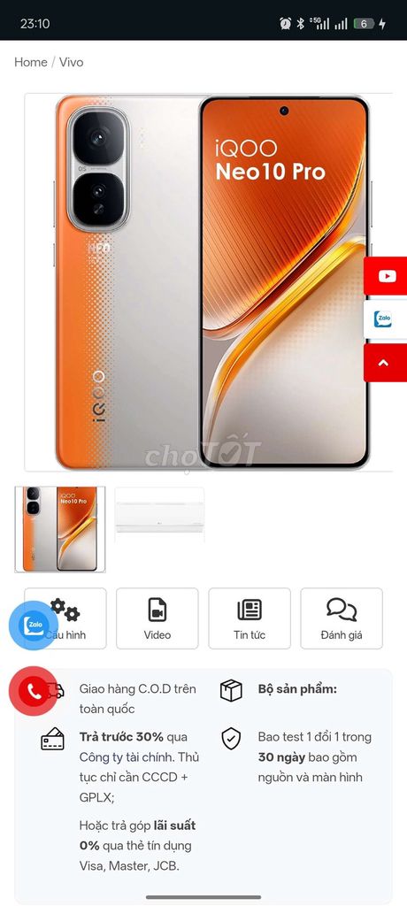 IQOO Neo 10 Pro 256GB Trắng. Mua bán Điện thoại tại Quận Bình Tân Tp Hồ Chí Minh được đăng bởi Phuongtrinh Nguyen hình 1