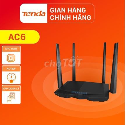 Phát Wireless Tenda AC6 300Mbp + 867Mbp 4 Anten