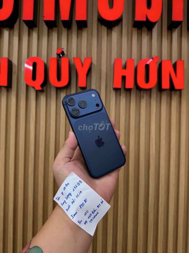 Apple iPhone 17 Pro 256GB Xanh. Mua bán Điện thoại tại Quận Đống Đa Hà Nội được đăng bởi  HT Mobie Trả góp nợ xáu bao duyệt hình 1