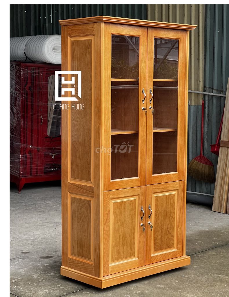 TỦ HỒ SƠ KÍNH GỖ SỒI-TỦ HỒ SƠ GỖ-TỦ HỒ SƠ GỖ SỒI. Mua bán Tủ, kệ gia đình tại Quận Gò Vấp Tp Hồ Chí Minh được đăng bởi Nội Thất Quang Hùng TD hình 1