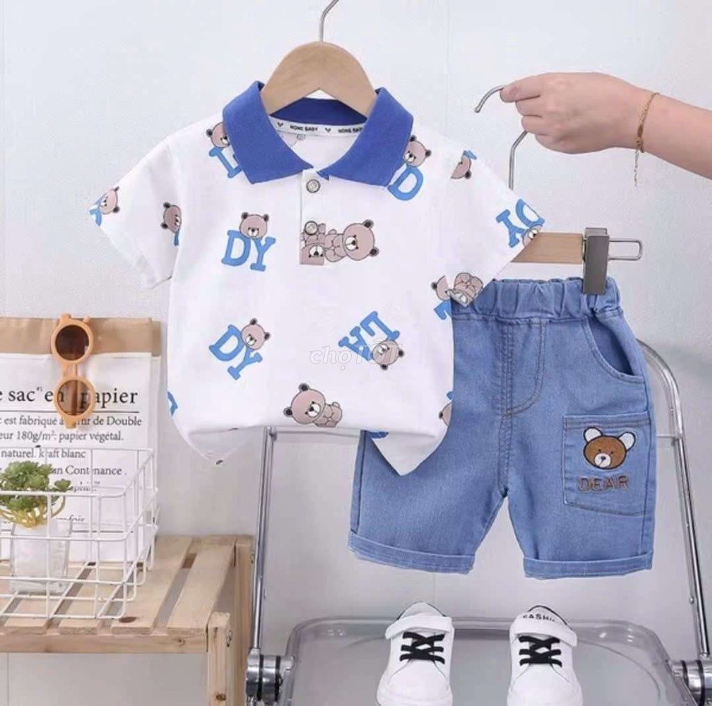 Bộ quần áo unisex size 90 Vải thoáng mát. Mua bán Mẹ và bé tại Thành phố Vĩnh Long Vĩnh Long được đăng bởi ST STORE chuyên sỉ hình 1
