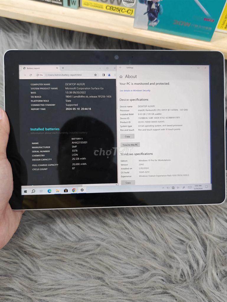 Microsoft Surface Go 8GB/128GB Bạc. Mua bán Máy tính bảng tại Quận 8 Tp Hồ Chí Minh được đăng bởi Bảo Trân hình 1