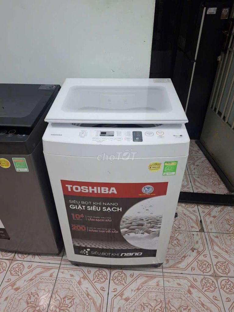 Máy giặt Toshiba 9kg Trắng mới 80%. Mua bán Máy giặt tại Quận 7 Tp Hồ Chí Minh được đăng bởi Điện Lạnh Giá Tốt hình 1