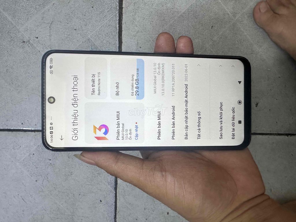 Xiaomi Redmi Note 11S 8GB/128GB Xám. Mua bán Điện thoại tại Quận Liên Chiểu Đà Nẵng được đăng bởi Trần Dần hình 1
