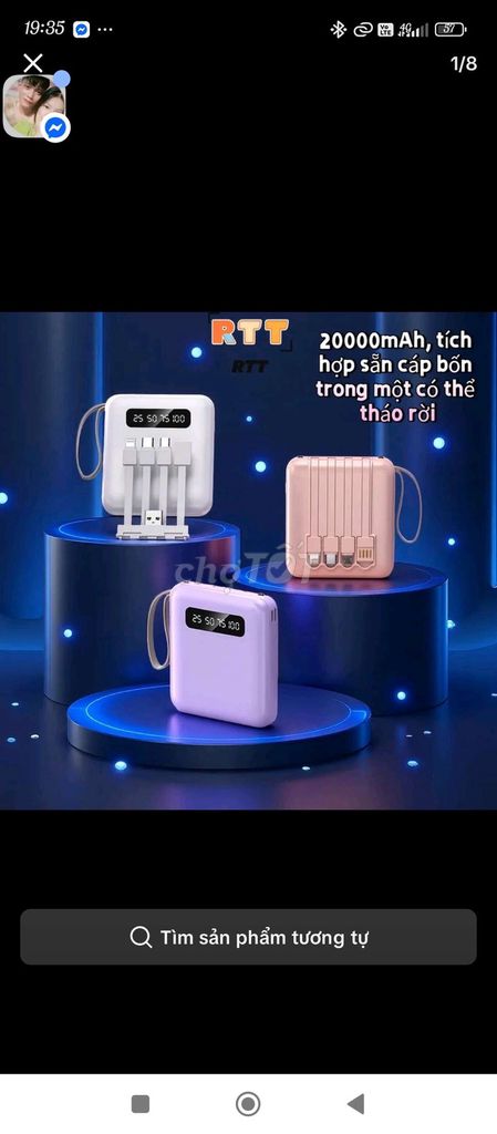 Sạc dự phòng 20000 mAh. Mua bán Phụ kiện (Màn hình, Chuột...) tại Huyện Đức Cơ Gia Lai được đăng bởi Bơ Bé hình 1