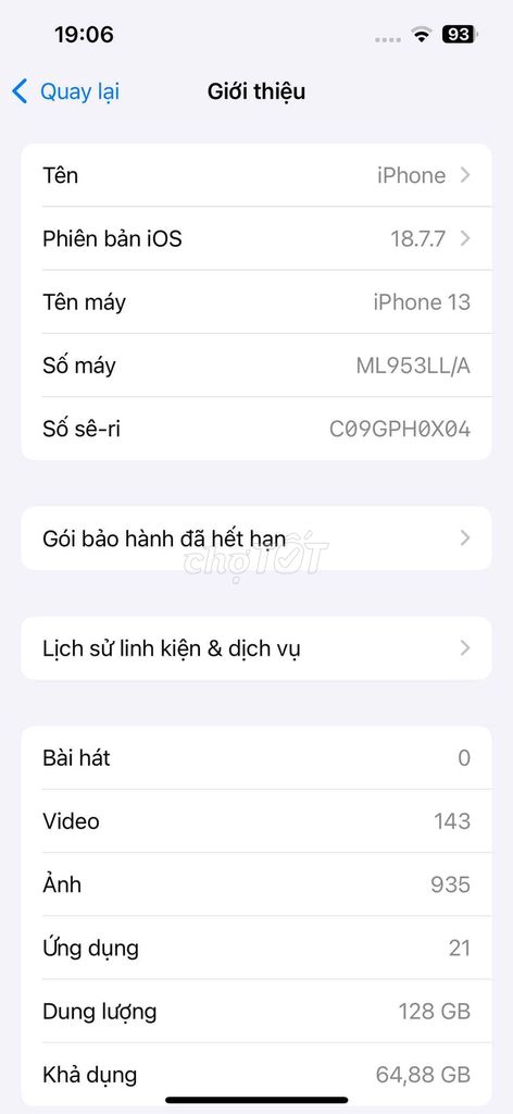 Apple iPhone 13 128GB Trắng Nứt lưng, hư nút nguồn. Mua bán Điện thoại tại Huyện Củ Chi Tp Hồ Chí Minh được đăng bởi traphan hình 1