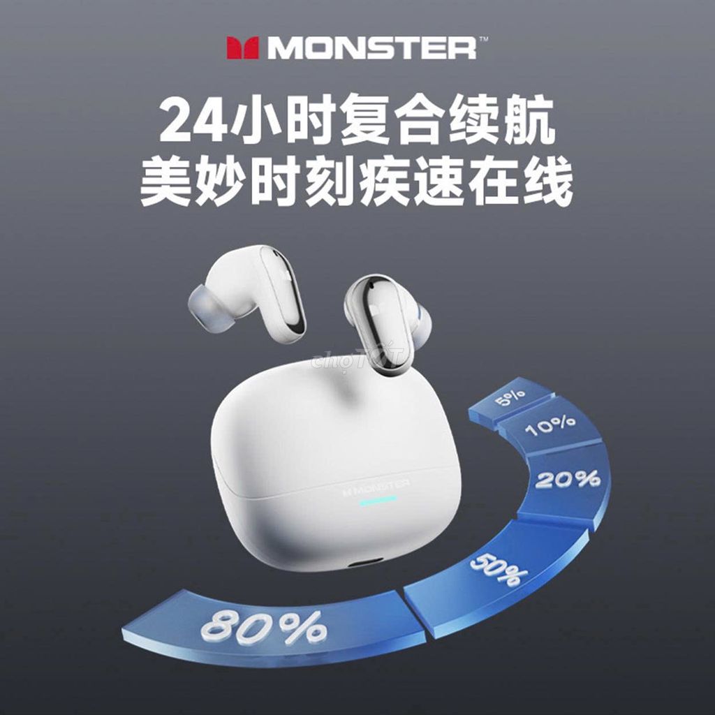 Tai nghe không dây Monster Trắng - Đen. Mua bán Tivi, Âm thanh tại Thị xã Tân Uyên Bình Dương được đăng bởi Thi Trương hình 1
