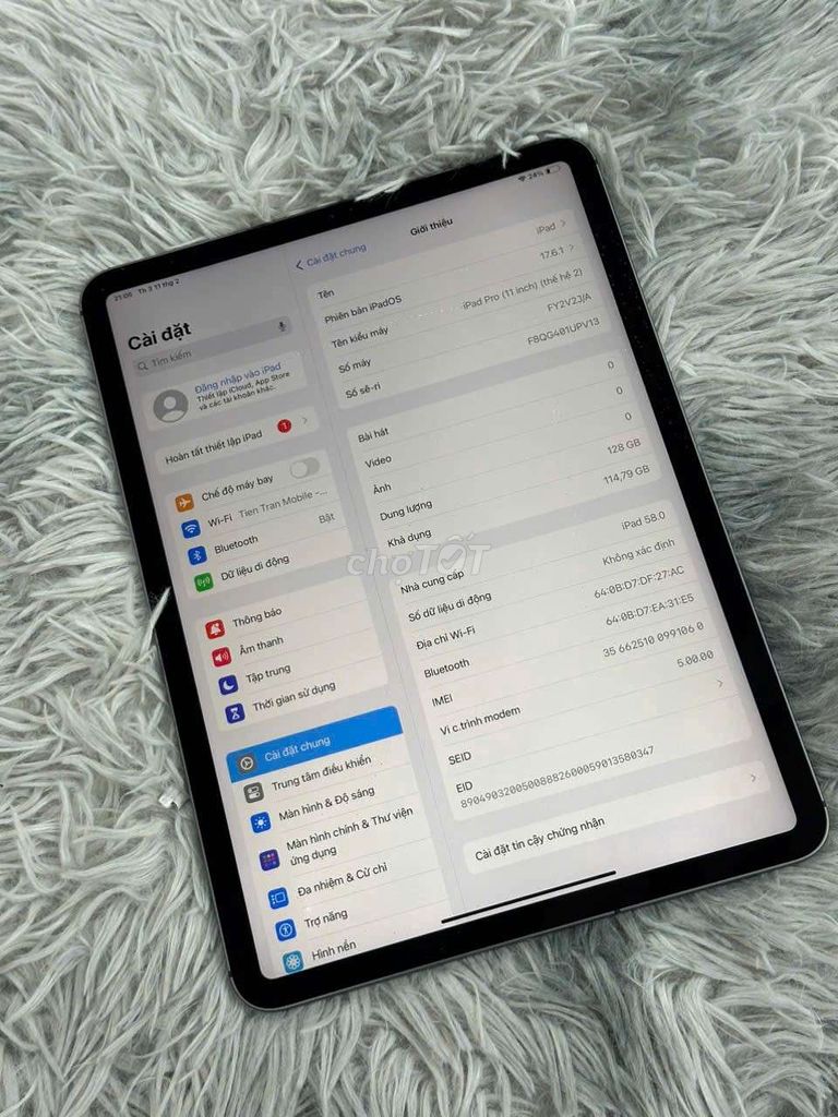 Ipad pro 2020 bản 4g 128 gb màu xám ,máy đẹp 99