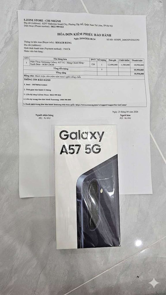 Samsung A57 New 100% Kèm Hóa đơn Chính Hãng. Mua bán Điện thoại tại Thành phố Thủ Đức Tp Hồ Chí Minh được đăng bởi Hùng Lâm hình 1