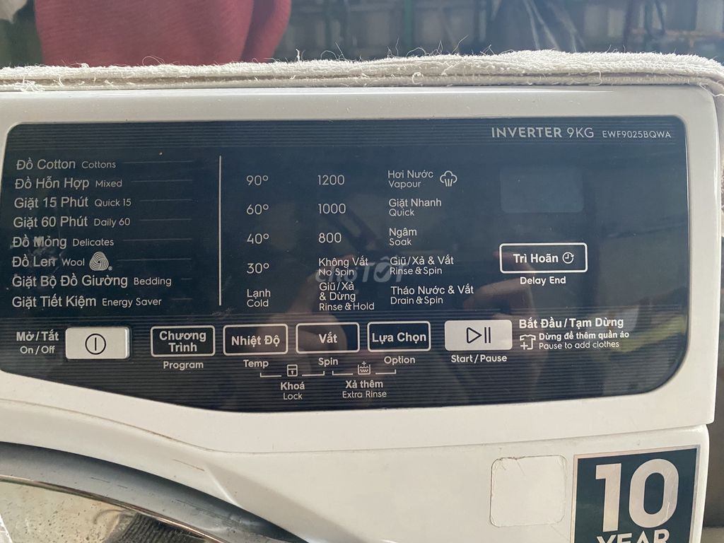 Máy giặt Electrolux 9kg cửa ngang