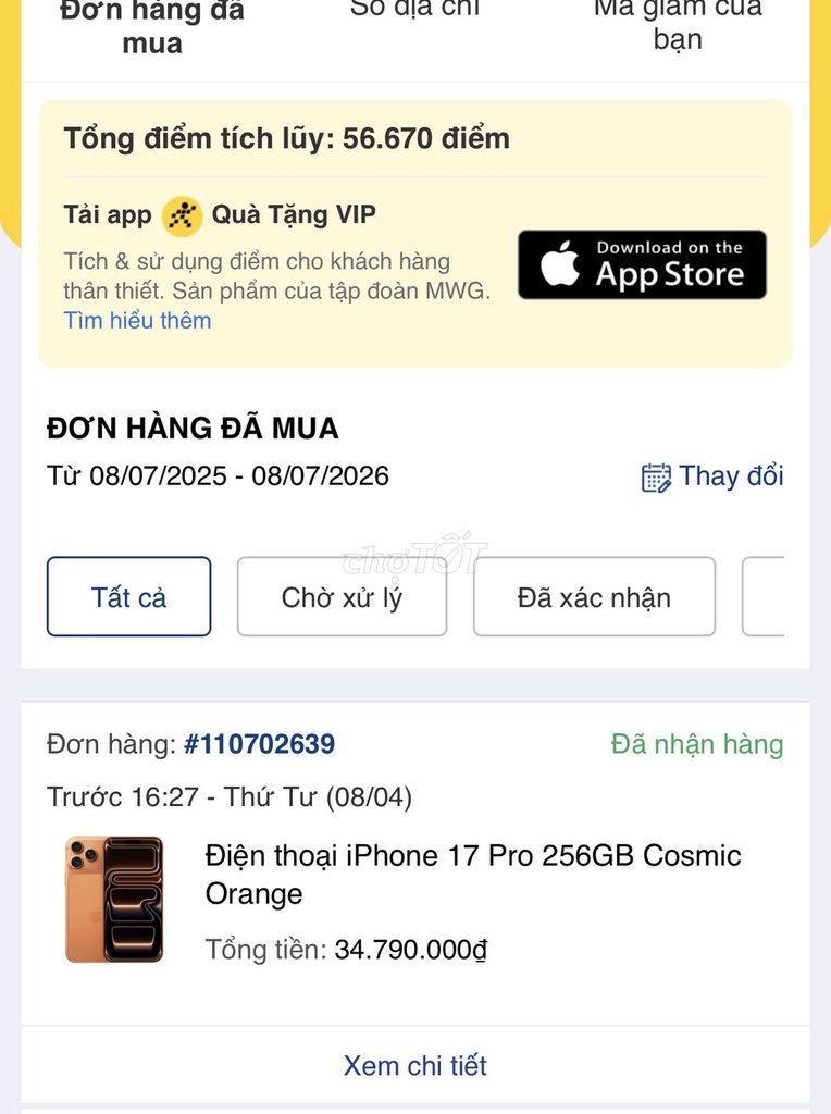 Apple iPhone 17 Pro 256GB Cam. Mua bán Điện thoại tại Huyện Gia Lâm Hà Nội được đăng bởi Tên chưa cung cấp hình 1