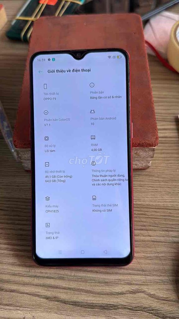 OPPO F9 64GB Đỏ. Mua bán Điện thoại tại Quận 12 Tp Hồ Chí Minh được đăng bởi Dinh Mai Nuong hình 1