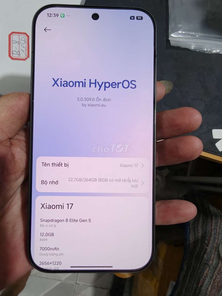 Xiaomi Mi 17  pin 7000 ngon. Mua bán Điện thoại tại Thành phố Bến Tre Bến Tre được đăng bởi Từ Tuấn Bến Tre hình 1