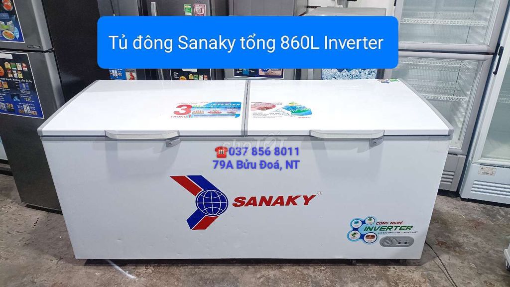 Tủ đông Sanaky tổng 860L inverter