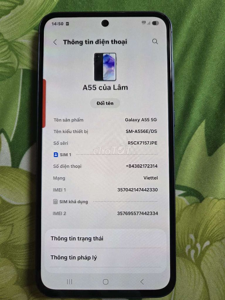 Samsung Galaxy A55 Xanh Dương 128GB đẹp 98%. Mua bán Điện thoại tại Quận 8 Tp Hồ Chí Minh được đăng bởi Hồng Thất Công hình 1