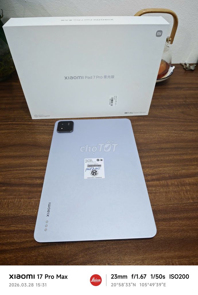 Xiaomi Pad 7 Pro 8/256 Xám Fullbox có ship COD. Mua bán Máy tính bảng tại Quận Hoàng Mai Hà Nội được đăng bởi Trần Ngọc Hiếu hình 1