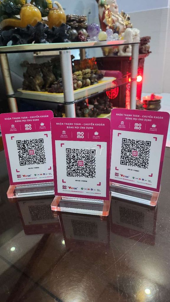 Miếng Dán QR Có In Mã Đối Tác Mô Mô