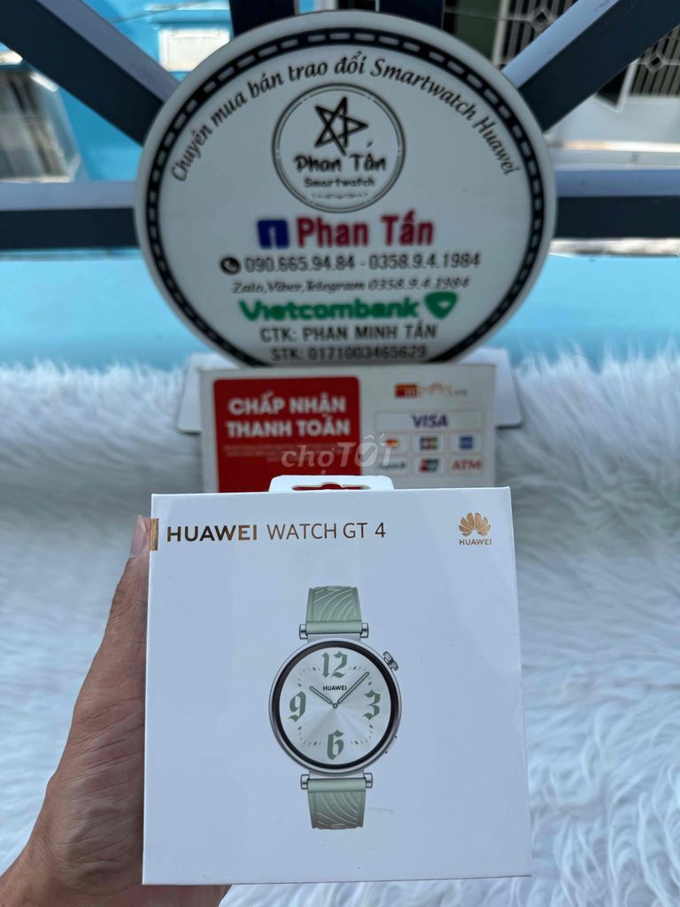 Huawei Gt4/41mm bản new Xanh hoa lá.tặng cường lực