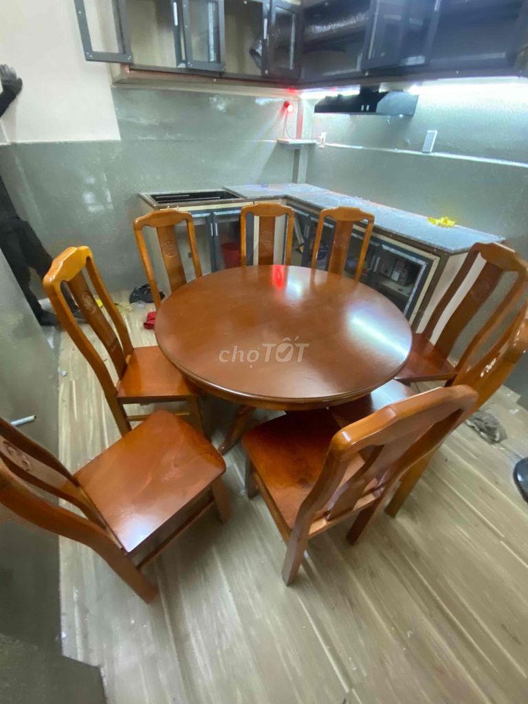 tân gia dư bàn gỗ tròn mới 100% 8 ghé. Mua bán Bàn ghế tại Quận Bình Tân Tp Hồ Chí Minh được đăng bởi nguyễn văn phúc hình 1
