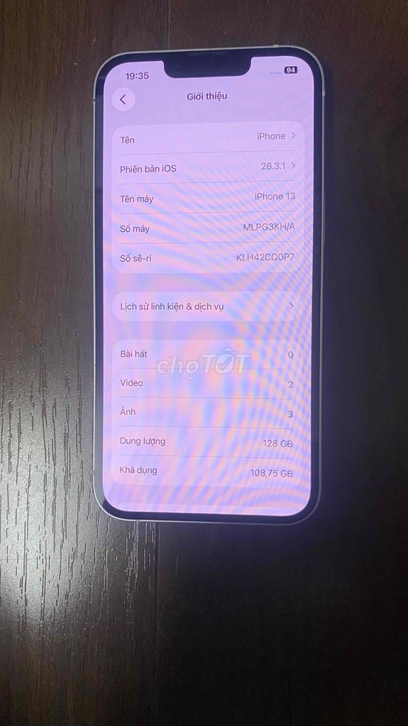 Apple iPhone 13 128GB Trắng Đã sử dụng. Mua bán Điện thoại tại Quận Hà Đông Hà Nội được đăng bởi Cường hình 1