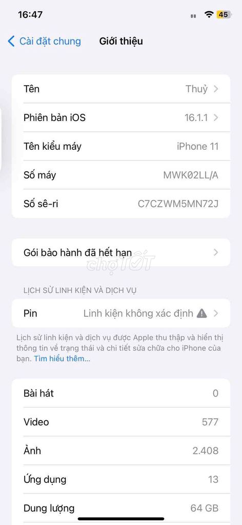 Apple iPhone 11 64GB Đen. Mua bán Điện thoại tại Thành phố Thủ Đức Tp Hồ Chí Minh được đăng bởi lưu đăng khôi hình 1