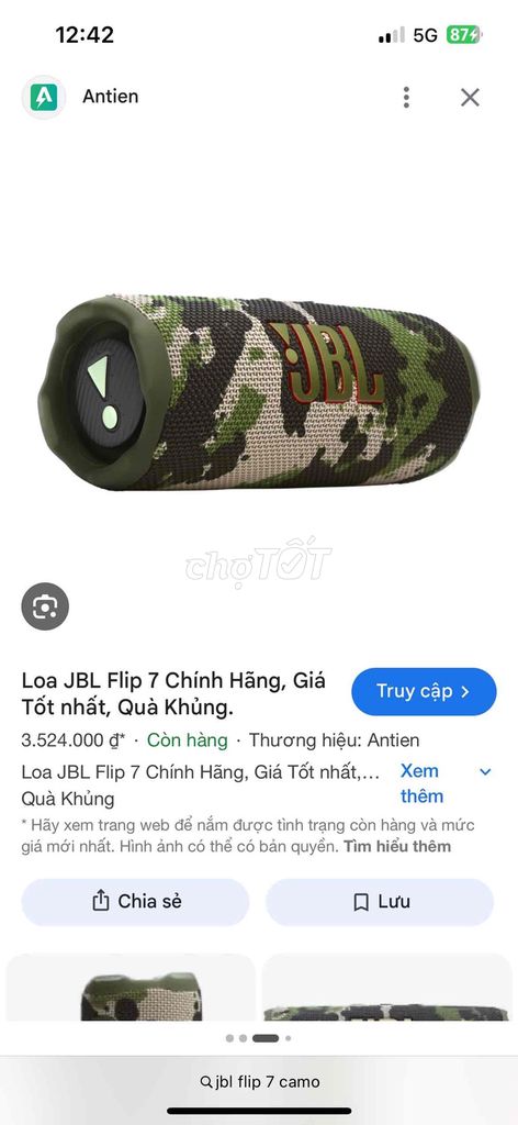 cần bán loa jbl flip7 hàng xách tay. Mua bán Tivi, Âm thanh tại Thành phố Qui Nhơn Bình Định được đăng bởi Trần Nhất Linh hình 1