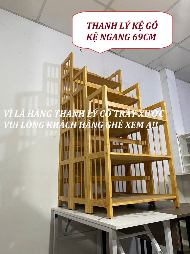 THANH LÝ KỆ SÁCH & KỆ HỒ SƠ GỖ CAO SU 3,4,5 TẦNG