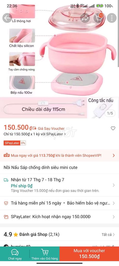 Nồi nấu sáp wax Silicon Hồng 400ml Gấp gọn . Mua bán Bếp, lò, đồ điện nhà bếp tại Thành phố Nha Trang Khánh Hòa được đăng bởi NGUYỄN THỊ MINH THƯ hình 1