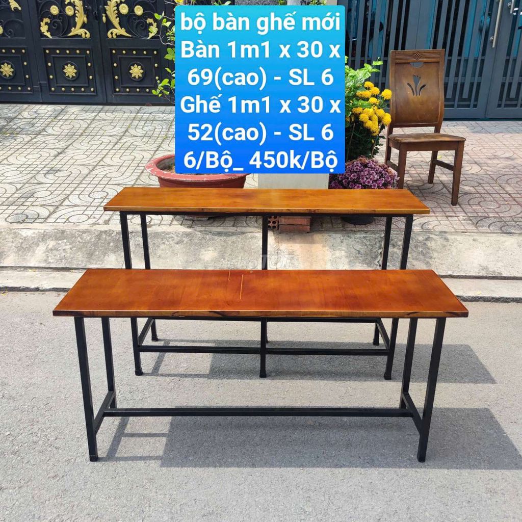 Bộ bàn ghế gỗ sắt. Mua bán Bàn ghế tại Quận 10 Tp Hồ Chí Minh được đăng bởi Kho Thanh Lý Phú Nhàn hình 1