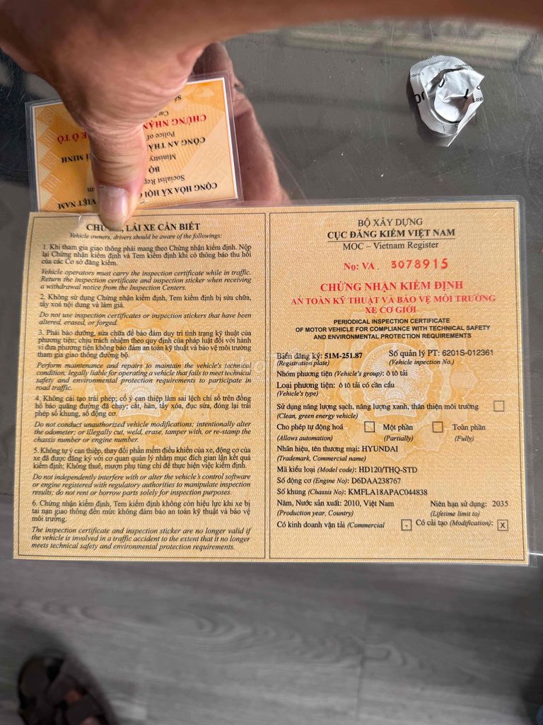 BÁN TẢI CẨU HUYNDAI HD120 ĐỜI 2010. Mua bán Xe tải, xe ben tại Huyện Củ Chi Tp Hồ Chí Minh được đăng bởi Minh Thông hình 7