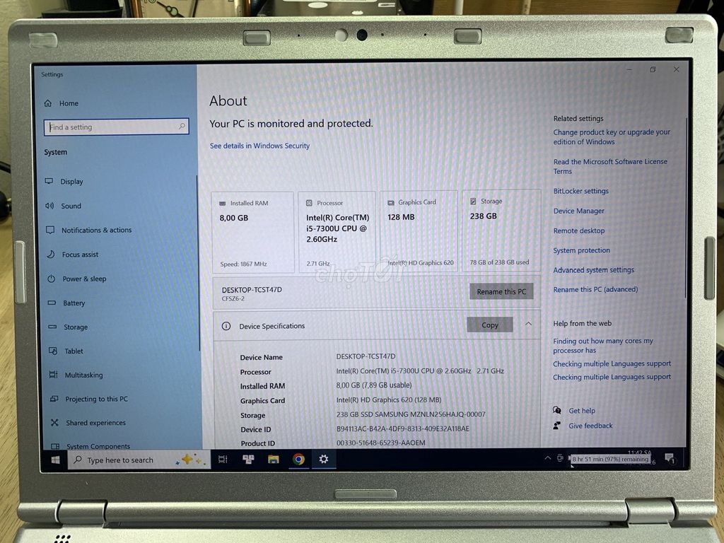 Panasonic CF-SZ6 ĐẸP NEW. Mua bán Laptop tại Huyện Bắc Bình Bình Thuận được đăng bởi SƯU TẦM hình 1