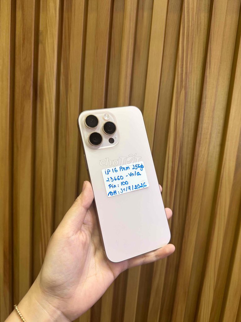 iPhone 16 Pro Max 256GB VN pin 100 còn bh - đẹp. Mua bán Điện thoại tại Quận 10 Tp Hồ Chí Minh được đăng bởi Đăng Sơn Store hình 1