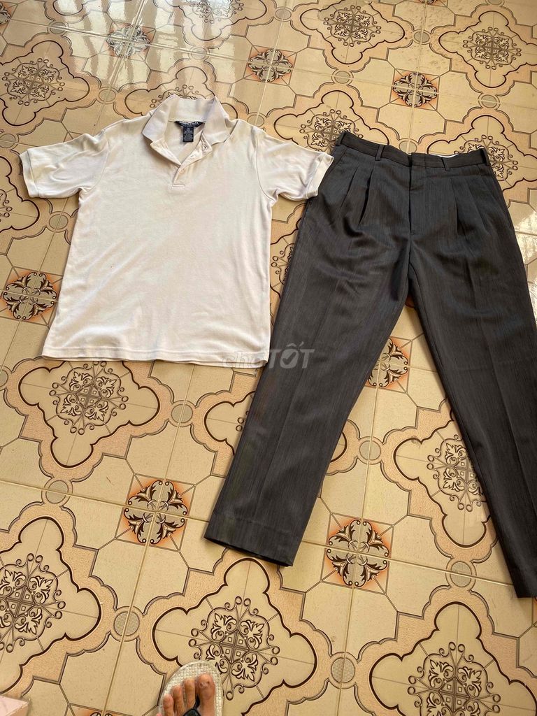 Quần tây nam vải size 32 và áo thun size M. Mua bán Quần áo tại Huyện Bình Đại Bến Tre được đăng bởi  Huỳnh Lâm  hình 1