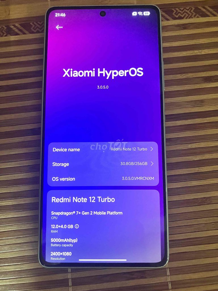 Xiaomi Redmi Note 12 Turbo 12GB/256GB Trắng. Mua bán Điện thoại tại Thị xã Quảng Trị Quảng Trị được đăng bởi Võ Tuấn Kiệt hình 1