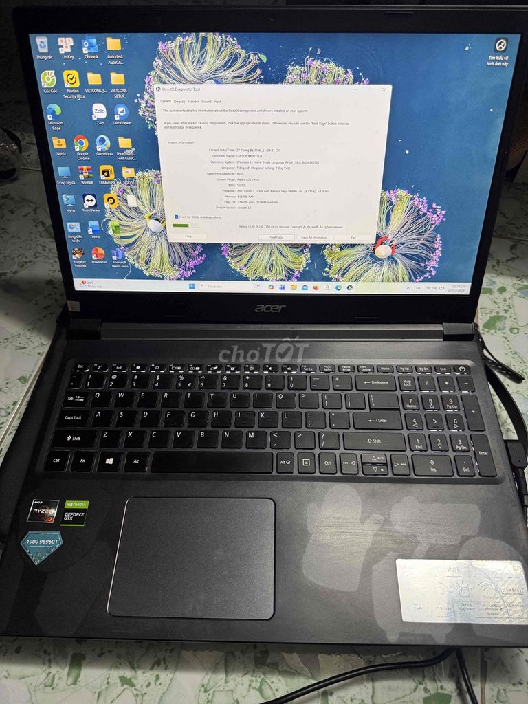 Laptop Acer Aspire A715-41G Ryzen 7-3750H 1650ti. Mua bán Laptop tại Quận 12 Tp Hồ Chí Minh được đăng bởi Ngọc hình 1