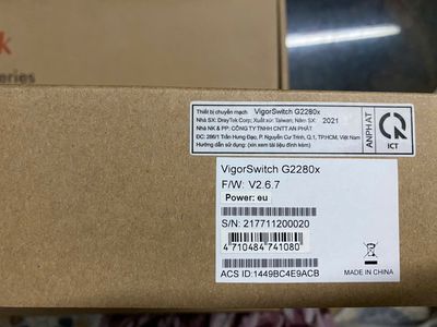 DrayTek VigorSwitch G2280x. Mua bán Linh kiện (RAM, Card...) tại Huyện Hàm Thuận Nam Bình Thuận được đăng bởi Phi